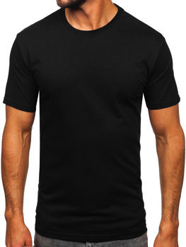 Černé pánské tričko bez potisku Bolf 14291