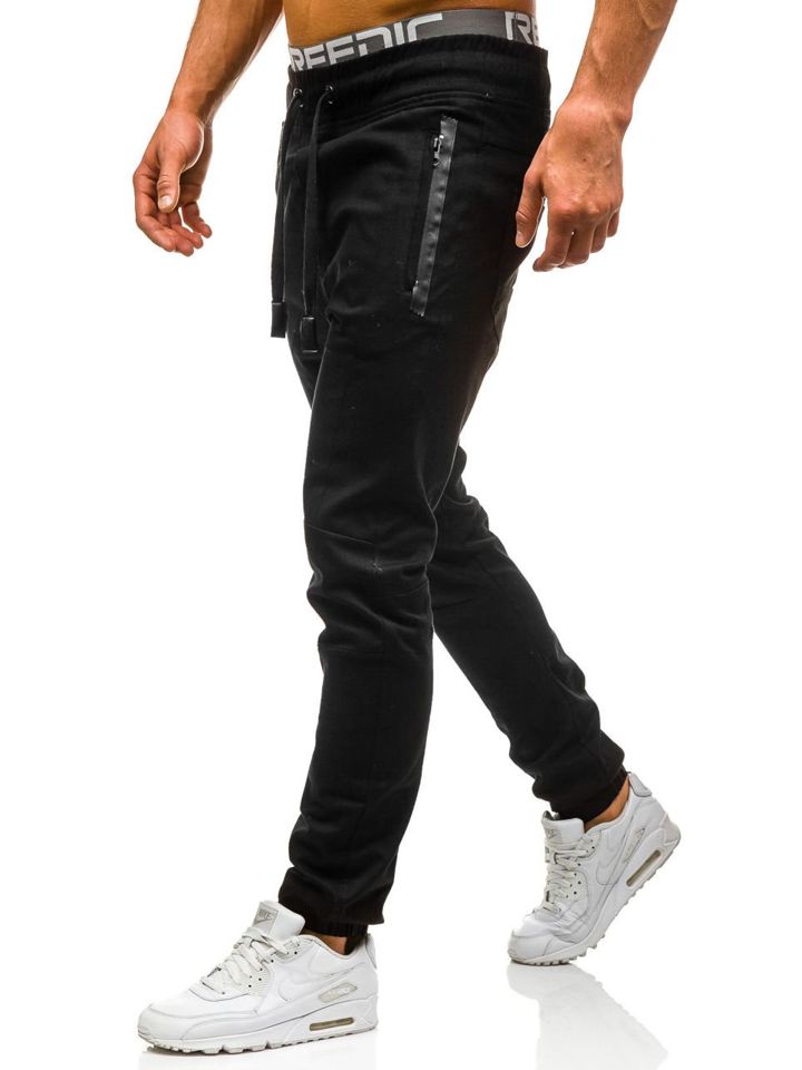 Černé pánské jogger kalhoty Bolf 0803