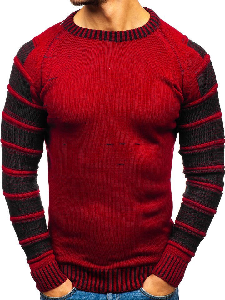 Červený pánský svetr Bolf 6007