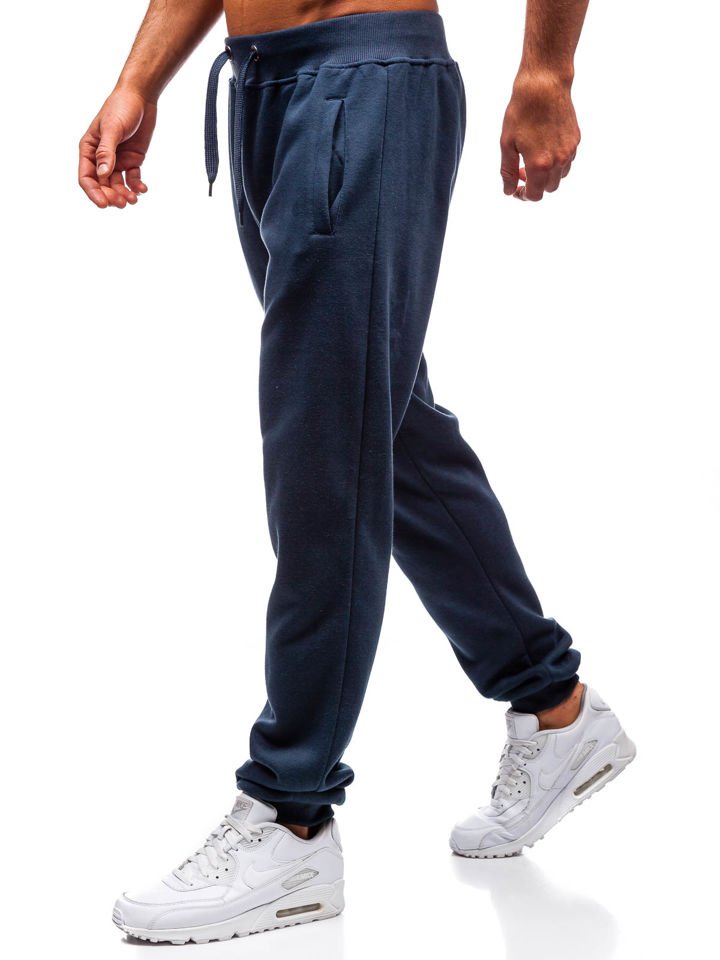 Tmavě modré pánské jogger tepláky Bolf XW01