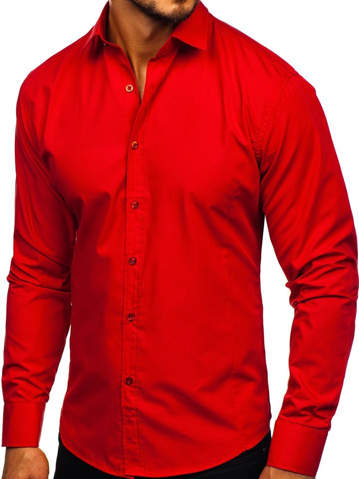 Pánská košile BOLF 1703 červená