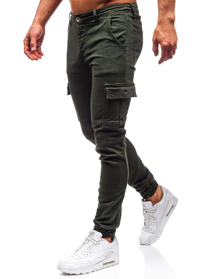 Zelené pánské jogger kalhoty Bolf 2039