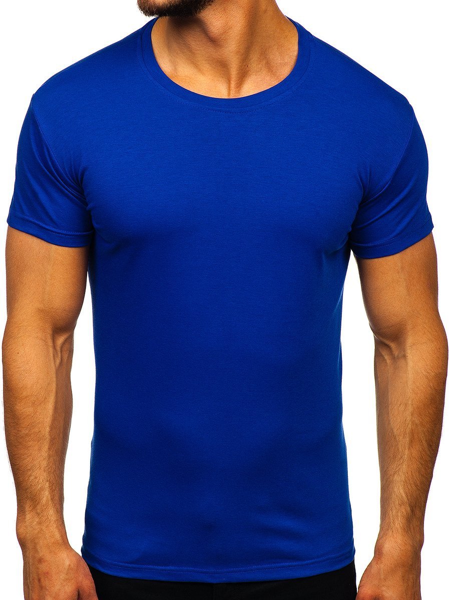 Královsky modré pánské tričko bez potisku Bolf 2005