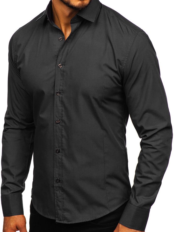 Pánská košile BOLF 1703 černá