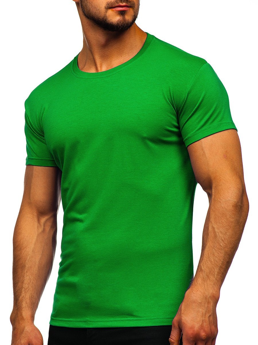 Zelené pánské tričko bez potisku Bolf 2005