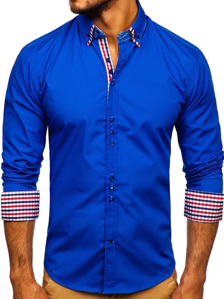 Pánská košile BOLF 0926 královsky modrá