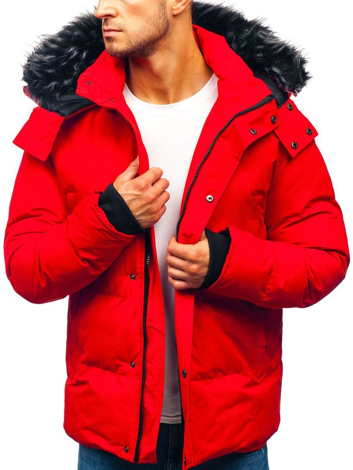 Červená pánská zimní bunda Bolf 201821