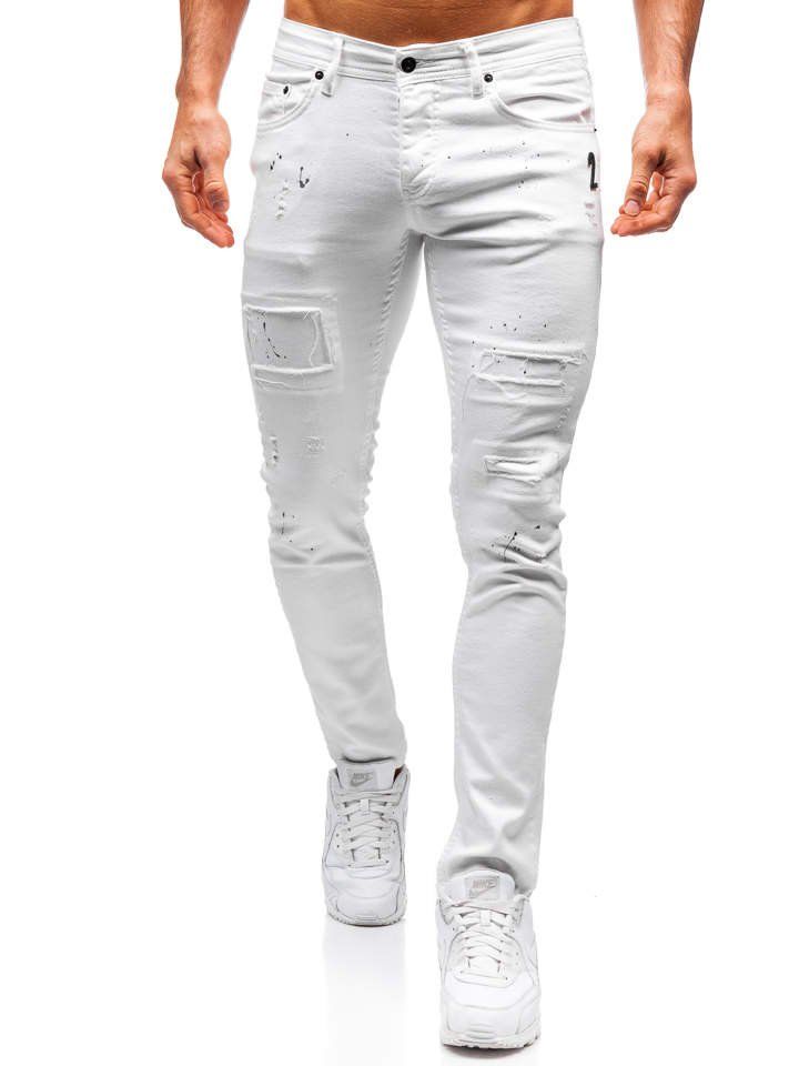 Bílé pánské džíny Bolf 4020