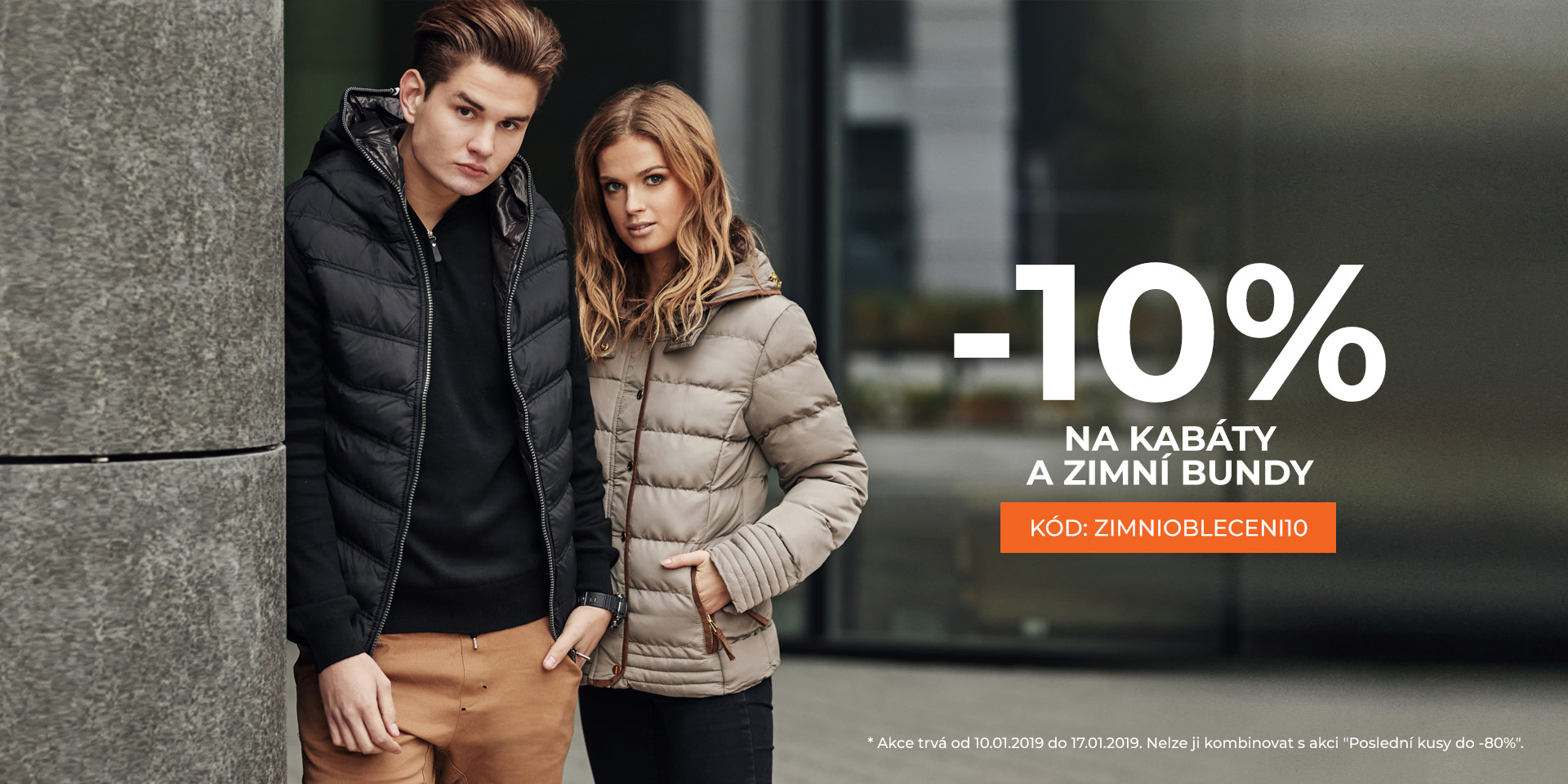 Využij kód a zahřej se! Nyní dostaneš -10% na zimní bundy a kabáty!