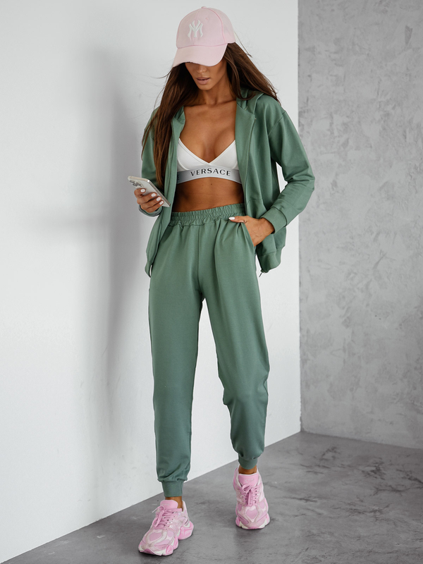 Dámský dvoudílný komplet s kapucí khaki Bolf 821110