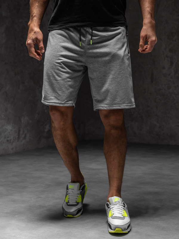 Šedé pánské teplákové kraťasy Bolf 8K287A1