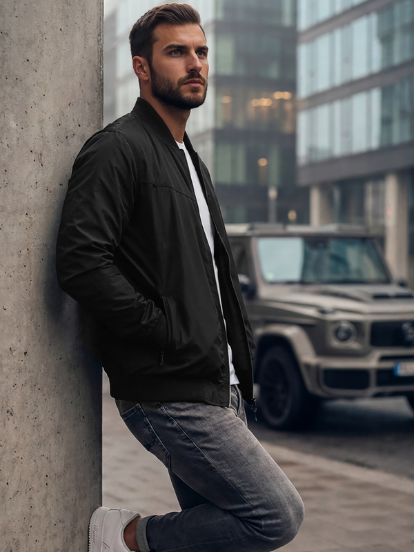 Černo-červený pánský přechodový bomber Bolf W3909