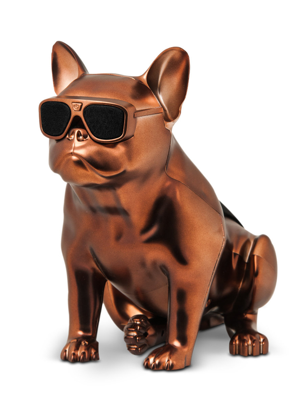 Hnědý bezdrátový reproduktor Francouzký Buldoček bluetooth S4