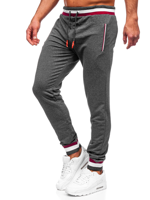 Grafitové pánské jogger kalhoty Bolf 7034