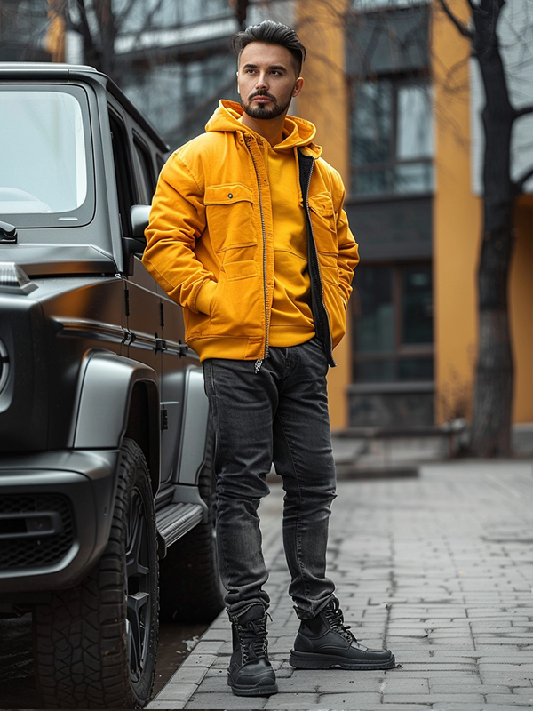 Černé pánské džíny skinny fit Bolf R927