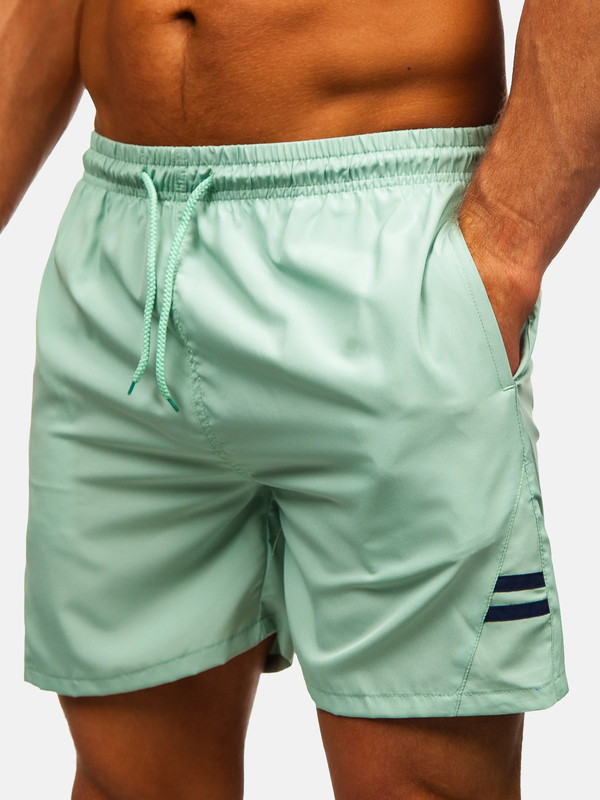 Mentolové pánské plavecké šortky Bolf QD29