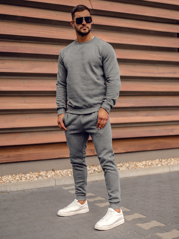 Antracitová pánská tepláková souprava Bolf 10380A