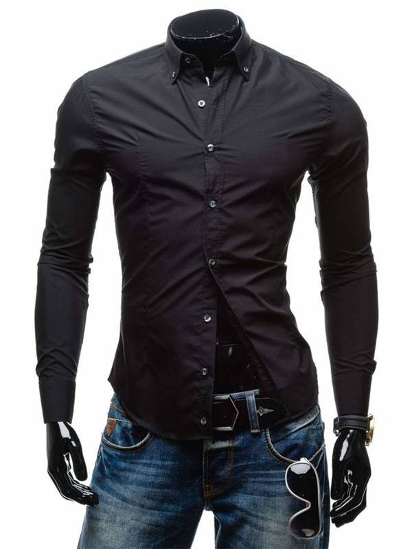 Pánská košile BOLF 1703-1 černá