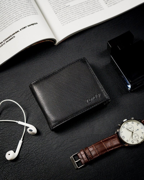 Černá pánská kožená peněženka 12229