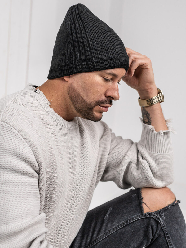 Černá pánská zateplená zimní čepice Bolf 387074