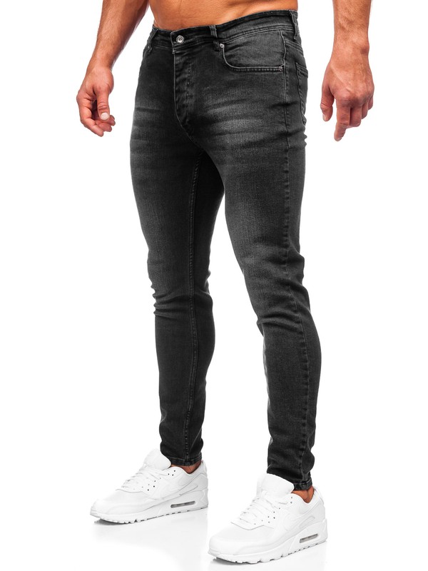 Černé pánské džíny skinny fit Bolf R919-1