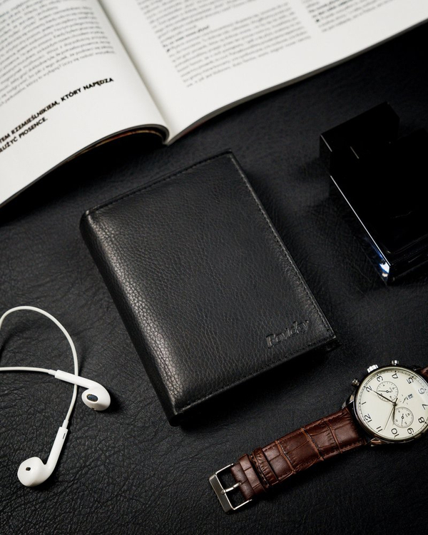 Černá pánská kožená peněženka 12227