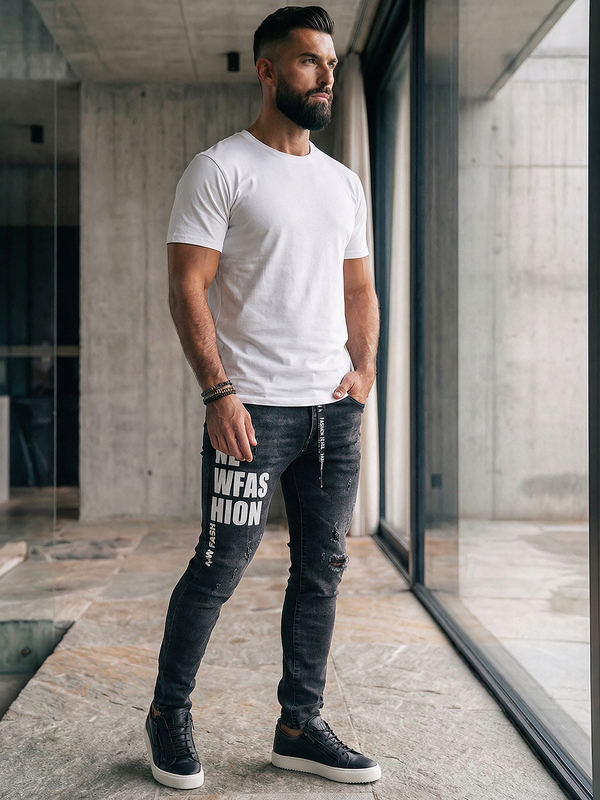 Černé pánské džíny slim fit Bolf TF277