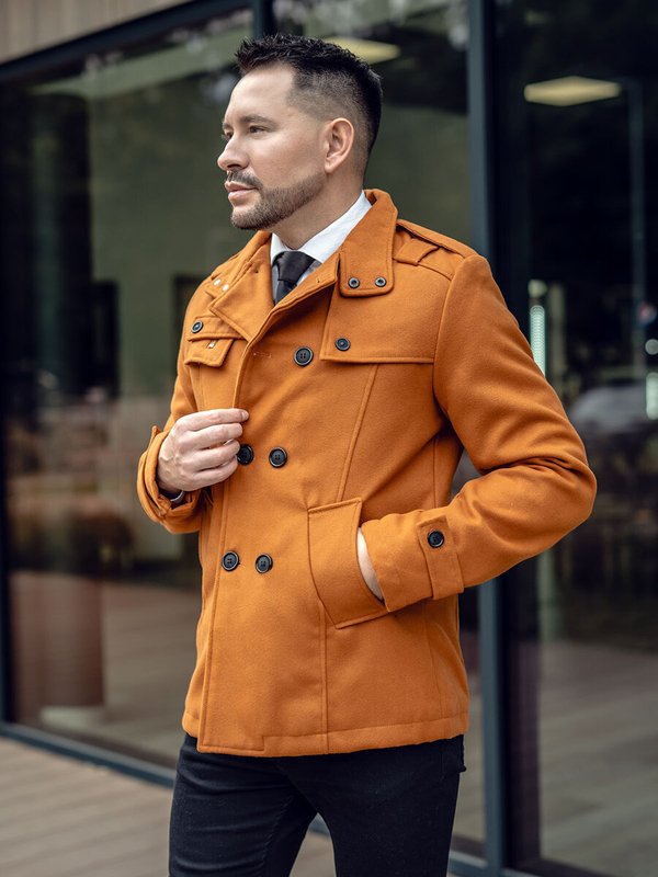 Kamelový pánský kabát Bolf 8857A2