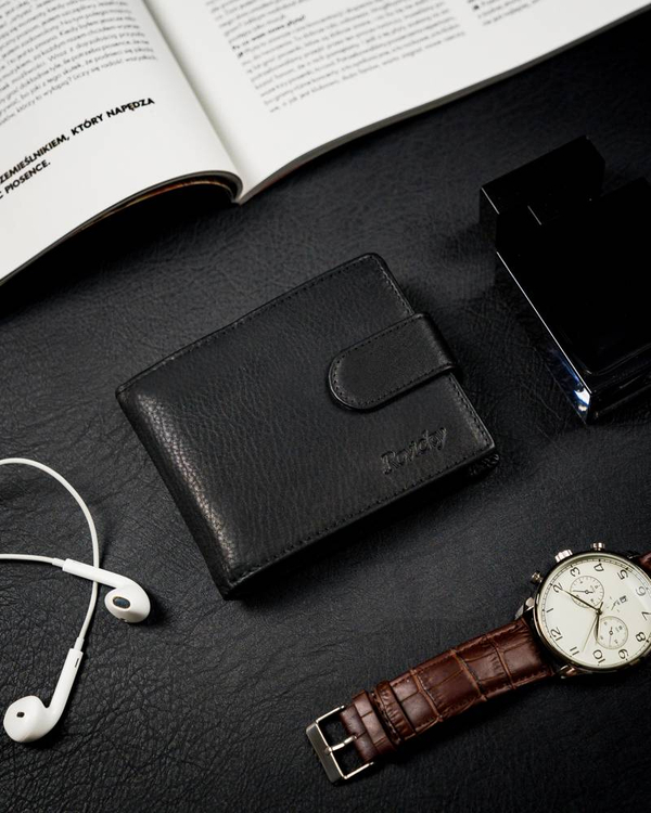 Černá pánská kožená peněženka 12230