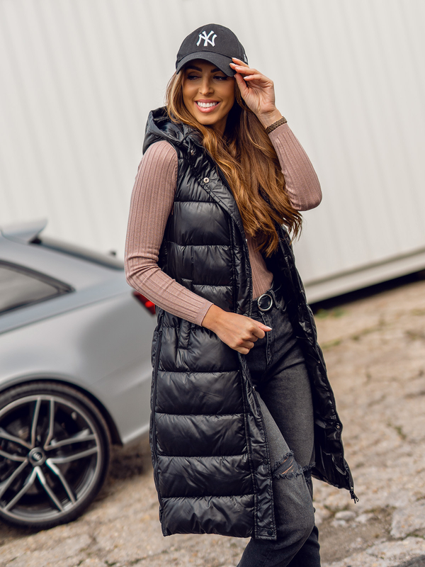 Černá dámská prošívaná vesta Bolf B8021