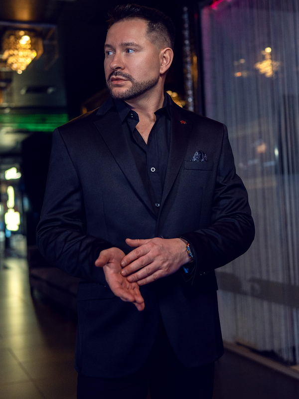 Pánské casual sako černé Bolf 026A