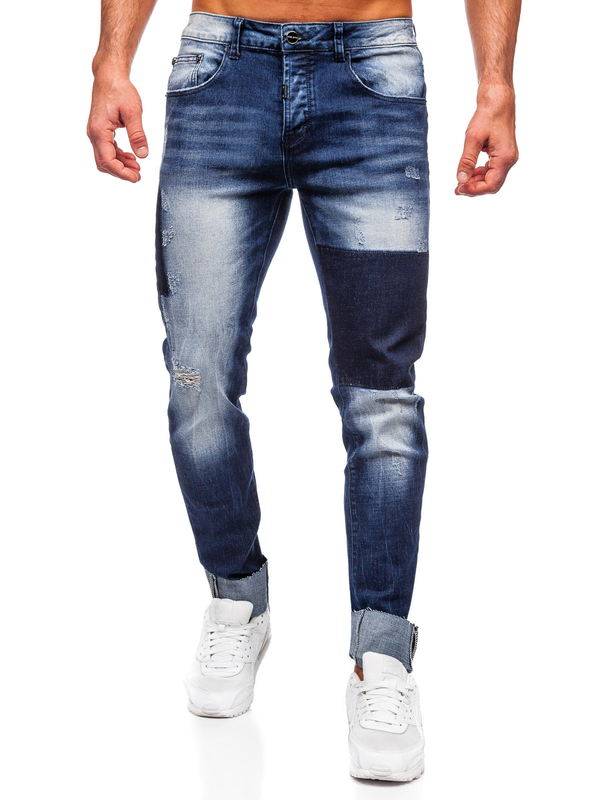 Tmavě modré pánské džíny slim fit Bolf MP0144BS