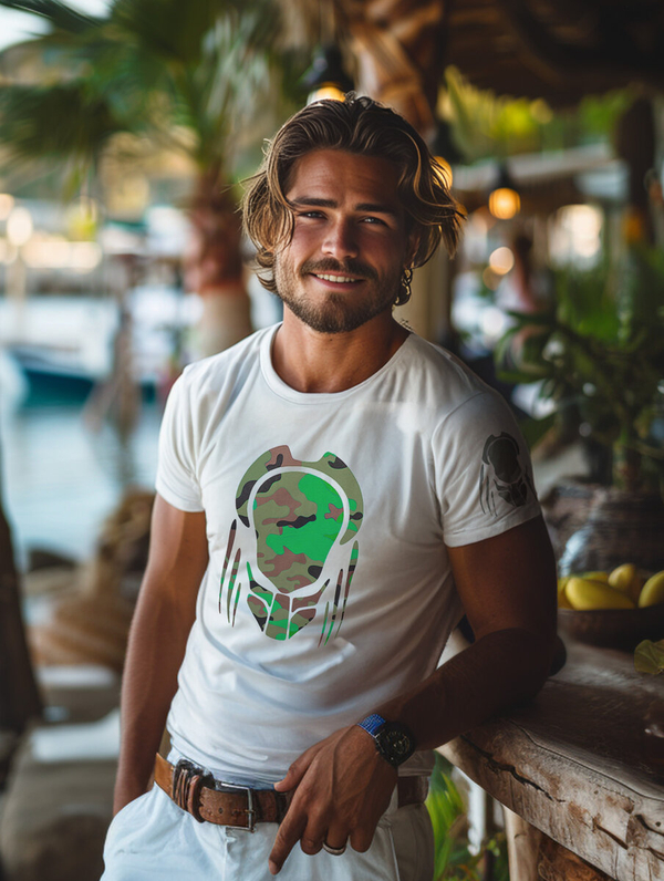 Bílé pánské bavlněné tričko s potiskem Bolf 192379A2