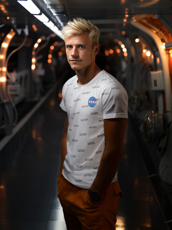 Bílé pánské tričko s potiskem Bolf 14950A2