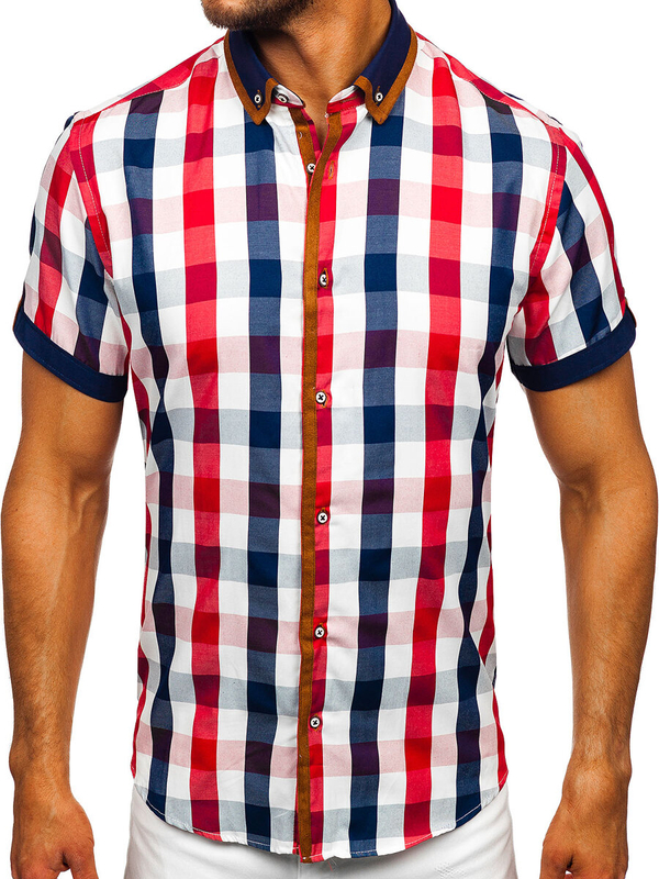 Pánská košile BOLF 5507-1 červená