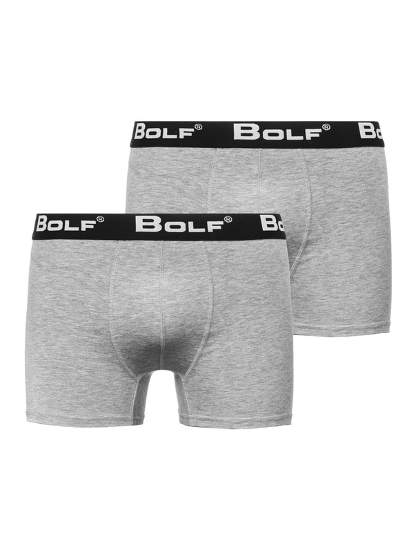 Šedé pánské boxerky Bolf 0953-2P 2 PACK