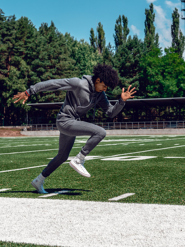 Antracitová pánská tepláková souprava s kapucí Bolf D003