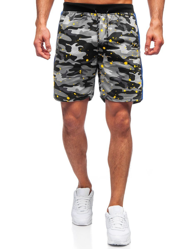 Šedé pánské teplákové kraťasy Bolf KS2579