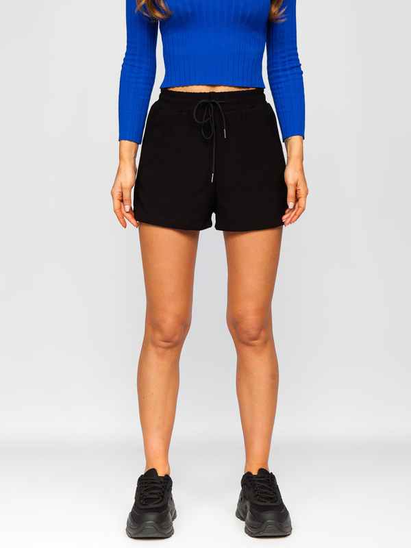 Čarné dámské teplákové kraťasy Bolf H60A