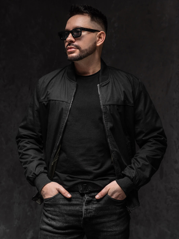 Černá pánská přechodová oboustranná bunda bomber Bolf 84M3005A1